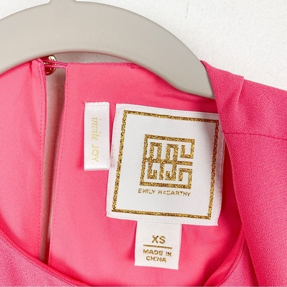 Emily McCarthy Pink Long Sleeve Flared Mini Dress Sz XS - Picture 5 of 16